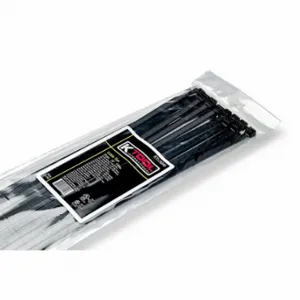 TRITON ZT-24BK Wire Tie, Black, 24 Inch Size, 175 lb.Tensile, PK 25 | CU7BJD 65DE89