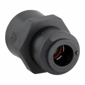 TRUESEAL FB6FC6-HBLK Female Connector, PVDF, Push-to-Connect x FNPTF, 3/8 Inch Tube OD, 3/8 Inch Pipe Size | CU7CEZ 60NL56