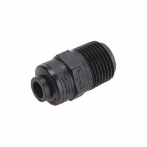 TRUESEAL FB4MC6-HBLK Male Connector, PVDF, Push-to-Connect x MNPTF, 1/4 Inch Size Tube OD | CU7CFD 60NL43