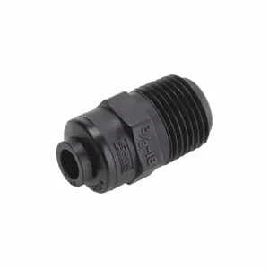 TRUESEAL FB6MC6-HBLK Male Connector, PVDF, Push-to-Connect x MNPTF, 3/8 Inch Size Tube OD | CU7CFG 60NL59