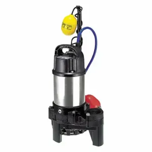 TSURUMI 50TMA2.4S-63 (AUTO, 115V) Sewage Ejector Pump, 1/2, 110 Vac, Tether Float, 72 Gpm Flow Rate | CU7CWF 20LR15