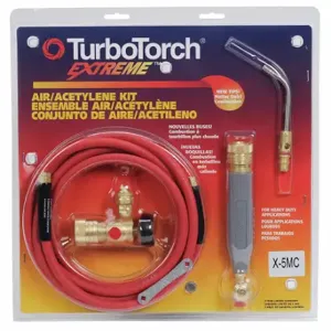 TURBOTORCH 0386-0384 Brazing And Soldering Kit, Swirl Flame, CGA-200, External Lighter, Extreme Series | CU7DKH 5GEG2