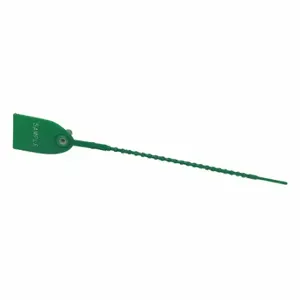 TYDENBROOKS V32011151-02-GRAI Pull-Tight Seals, 12 Inch Strap Length, 40 Lb Breaking Strength, Green, White, Hot Stamped | CU7DQT 407J68