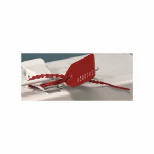 TYDENBROOKS V32541073-01-GRAI Pull-Tight Seals, 4 1/2 Inch Strap Length, 15 Lb Breaking Strength, Red, White | CU7DQY 52AZ80