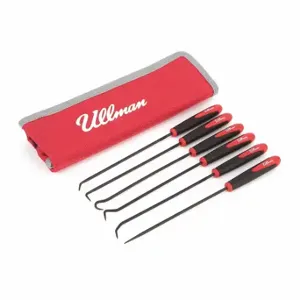 ULLMAN DEVICES CHP6-LP Hook and Pick Set, Heat Treated Carbon Steel, 6 Pieces, 9 3/4 Inch Overall Length | CU7DXE 53PZ27