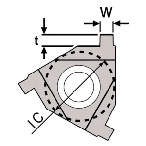 ULTRA-DEX USA 3IR NG W.047 Carbide Insert Triangle | AH3TJN 33MR25