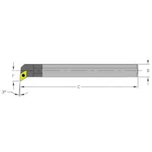 ULTRA-DEX USA E16T SDUCL3 Boring Bar | AH3VJZ 33NE10