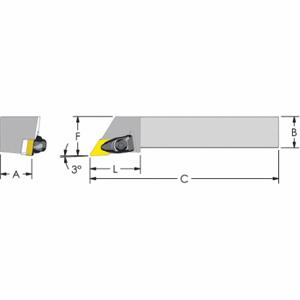 ULTRA-DEX USA DDJNL 16-4D Wendeschneidplatten-Dreh- und Profilierwerkzeughalter, DDJNL-Werkzeughalter, DNMG-Wendeschneidplatte, Linkshänder | CU7EBB 60FE19