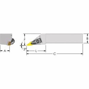 ULTRA-DEX USA DVJNR 20-3D Wendeschneidplatten-Dreh- und Profilierwerkzeughalter, DVJNR-Werkzeughalter, VNMG-Wendeschneidplatte, rechte Hand | CU7EBL 60FE29