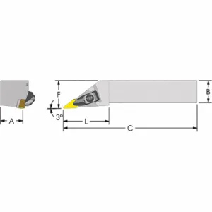 ULTRA-DEX USA DVJNR 20-3D Indexable Turning and Profiling Tool Holder, DVJNR Toolholder, VNMG Insert, Right Hand | CU7EBL 60FE29