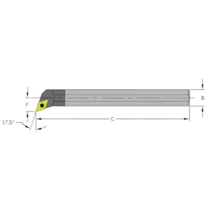 ULTRA-DEX USA E08R SDQCR2 Boring Bar | AH3VBR 33NC40