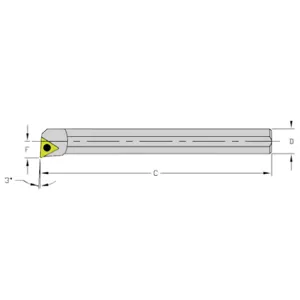 ULTRA-DEX USA HM10J STUCL2 Boring Bar | AH3VNL 33NE90