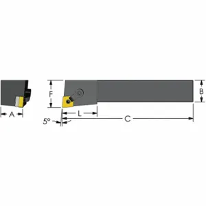 ULTRA-DEX USA MCLNL 12-4B Indexable Turning and Profiling Tool Holder | CU7EAM 60FE36