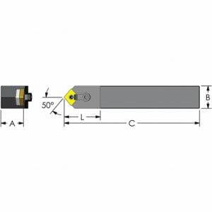 ULTRA-DEX USA MCYNN 16-4D Indexable Turning and Profiling Tool Holder, MCYNN Toolholder, CNMG Insert, Neutral | CU7ECL 60FE51