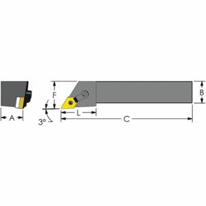 ULTRA-DEX USA MDJNR 12-4B Indexable Turning and Profiling Tool Holder, MDJNR Toolholder, DNMG Insert, Right Hand | CU7ECP 60FE56