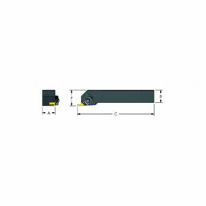 ULTRA-DEX USA NSR 12-4B Indexierbarer Gewindedrehwerkzeughalter, rechte Hand, 3/4 Zoll Schaftbreite | CU7EAL 60FE69
