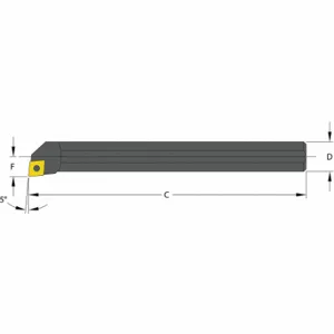 ULTRA-DEX USA S02.5G SCLDL1.2 Ultra-Dex Usa Indexable Boring Bar, Cdhb Insert, 80 Degree Diamond | CU7DXX 33NN98