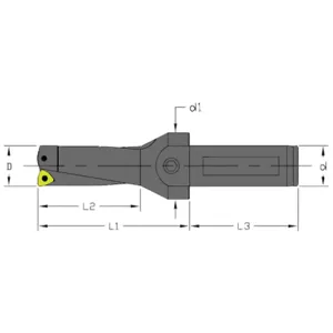 ULTRA-DEX USA UD-1687-2D-125-C Indexable Drill | AH3WXF 33NN06