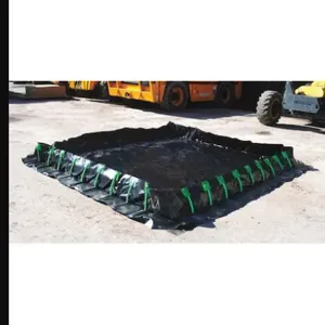 ULTRATECH 8231 Containment Berm, Stake Wall, 15 x 20 x 1 ft. Size, Copolymer 2000, Black | CM8AJN