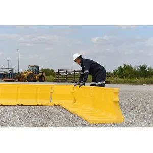 ULTRATECH 8882 Containment Wall System, 15 x 55.7 x 2 ft. Size, 12421 Gal. Capacity, Yellow | CM7ZZJ