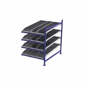UNEX FLOW CELL FC99SKW48724-A Gravity Flow Rack, Add-On, 48 Inch x 72 Inch, 72 Inch Overall Height, Tilted, 4 Shelves | CU7EGL 46KG14