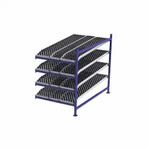 UNEX FLOW CELL FC99SKW48844-A Gravity Flow Rack, Add-On, 48 Inch x 84 Inch, 72 Inch Overall Height, Tilted, 4 Shelves | CU7EGM 46KG15