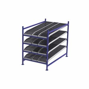 UNEX FLOW CELL FC99SKW48844-S Gravity Flow Rack, Starter, 48 Inch x 84 Inch, 72 Inch Overall Height, Tilted, 4 Shelves | CU7EHW 46KG06