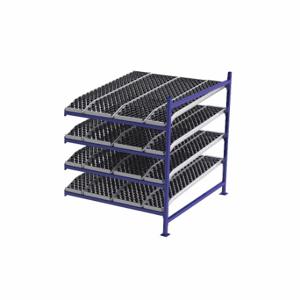 UNEX FLOW CELL FC99SKW60724-A Gravity Flow Rack, Add-On, 60 Inch x 72 Inch, 72 Inch Overall Height, Tilted, 4 Shelves | CU7EJV 46KG11