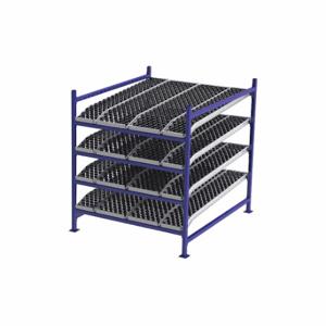 UNEX FLOW CELL FC99SKW60724-S Gravity Flow Rack, Starter, 60 Inch x 72 Inch, 72 Inch Overall Height, Tilted, 4 Shelves | CU7EJE 46KG08