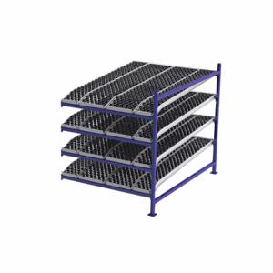 UNEX FLOW CELL FC99SKW60844-A Gravity Flow Rack, Add-On, 60 Inch x 84 Inch, 72 Inch Overall Height, Tilted, 4 Shelves | CU7EGW 46KG17