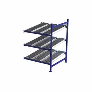 UNEX FLOW CELL FC99SR48483-A Gravity Flow Rack, Add-On, 48 Inch x 48 Inch, 72 Inch Overall Height, Tilted, 3 Shelves | CU7EGD 46KF49