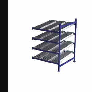 UNEX FLOW CELL FC99SR48484-A Gravity Flow Rack, Add-On, 48 Inch x 48 Inch, 72 Inch Overall Height, Tilted, 4 Shelves | CU7EGE 46KF50