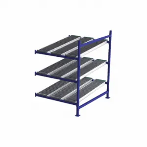 UNEX FLOW CELL FC99SR48603-A Gravity Flow Rack, Add-On, 48 Inch x 60 Inch, 72 Inch Overall Height, Tilted, 3 Shelves | CU7EGH 46KF53