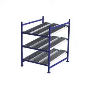 UNEX FLOW CELL FC99SR48603-S Gravity Flow Rack, Starter, 48 Inch x 60 Inch, 72 Inch Overall Height, Tilted, 3 Shelves | CU7EHR 46KF51