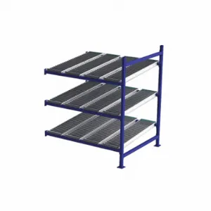 UNEX FLOW CELL FC99SR60483-A Gravity Flow Rack, Add-On, 60 Inch x 48 Inch, 72 Inch Overall Height, Tilted, 3 Shelves | CU7EJW 46KF57