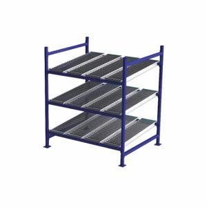 UNEX FLOW CELL FC99SR60483-S Gravity Flow Rack, Starter, 60 Inch x 48 Inch, 72 Inch Overall Height, Tilted, 3 Shelves | CU7EHY 46KF55