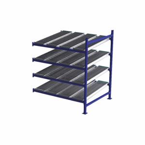 UNEX FLOW CELL FC99SR60484-A Gravity Flow Rack, Add-On, 60 Inch x 48 Inch, 72 Inch Overall Height, Tilted, 4 Shelves | CU7EGQ 46KF58