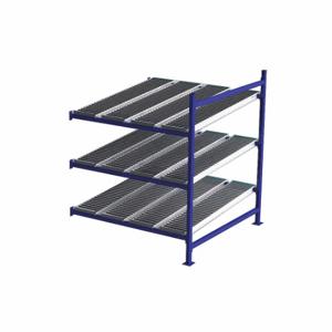 UNEX FLOW CELL FC99SR60603-A Gravity Flow Rack, Add-On, 60 Inch x 60 Inch, 72 Inch Overall Height, Tilted, 3 Shelves | CU7EGT 46KF61
