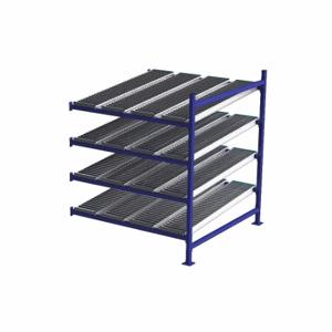 UNEX FLOW CELL FC99SR60604-A Gravity Flow Rack, Add-On, 60 Inch x 60 Inch, 72 Inch Overall Height, Tilted, 4 Shelves | CU7EKB 46KF62