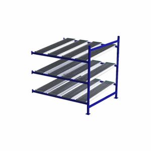 UNEX FLOW CELL FC99SR72603-A Gravity Flow Rack, Add-On, 72 Inch x 60 Inch, 72 Inch Overall Height, Tilted, 3 Shelves | CU7EHC 46KF67