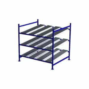 UNEX FLOW CELL FC99SR72603-S Gravity Flow Rack, Starter, 72 Inch x 60 Inch, 72 Inch Overall Height, Tilted, 3 Shelves | CU7EJM 46KF65