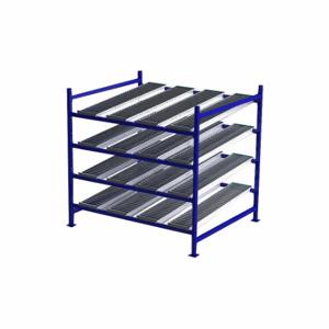 UNEX FLOW CELL FC99SR72604-S Gravity Flow Rack, Starter, 72 Inch x 60 Inch, 72 Inch Overall Height, Tilted, 4 Shelves | CU7EJZ 46KF66