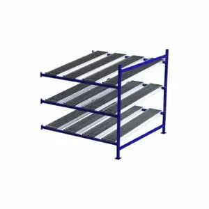 UNEX FLOW CELL FC99SR72723-A Gravity Flow Rack, Add-On, 72 Inch x 72 Inch, 72 Inch Overall Height, Tilted, 3 Shelves | CU7EHG 46KF73