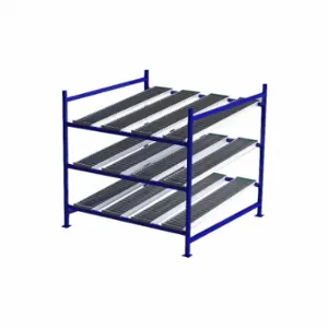 UNEX FLOW CELL FC99SR72723-S Gravity Flow Rack, Starter, 72 Inch x 72 Inch, 72 Inch Overall Height, Tilted, 3 Shelves | CU7EJR 46KF69