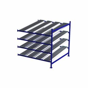UNEX FLOW CELL FC99SR72724-A Gravity Flow Rack, Add-On, 72 Inch x 72 Inch, 72 Inch Overall Height, Tilted, 4 Shelves | CU7EHJ 46KF74