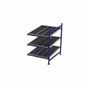 UNEX FLOW CELL FC99SW48603-A Gravity Flow Rack, Add-On, 48 Inch x 60 Inch, 72 Inch Overall Height, Tilted, 3 Shelves | CU7EGG 46KF81