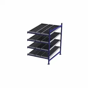 UNEX FLOW CELL FC99SW48604-A Gravity Flow Rack, Add-On, 48 Inch x 60 Inch, 72 Inch Overall Height, Tilted, 4 Shelves | CU7EGJ 46KF82