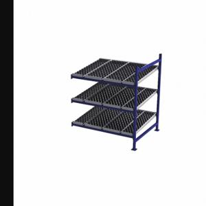 UNEX FLOW CELL FC99SW60483-A Gravity Flow Rack, Add-On, 60 Inch x 48 Inch, 72 Inch Overall Height, Tilted, 3 Shelves | CU7EGP 46KF85