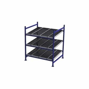 UNEX FLOW CELL FC99SW60483-S Gravity Flow Rack, Starter, 60 Inch x 48 Inch, 72 Inch Overall Height, Tilted, 3 Shelves | CU7EHX 46KF83