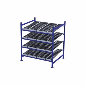UNEX FLOW CELL FC99SW60484-S Gravity Flow Rack, Starter, 60 Inch x 48 Inch, 72 Inch Overall Height, Tilted, 4 Shelves | CU7EHZ 46KF84
